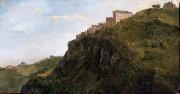 Jean-Achille Benouville Italian Hill Town oil painting on canvas